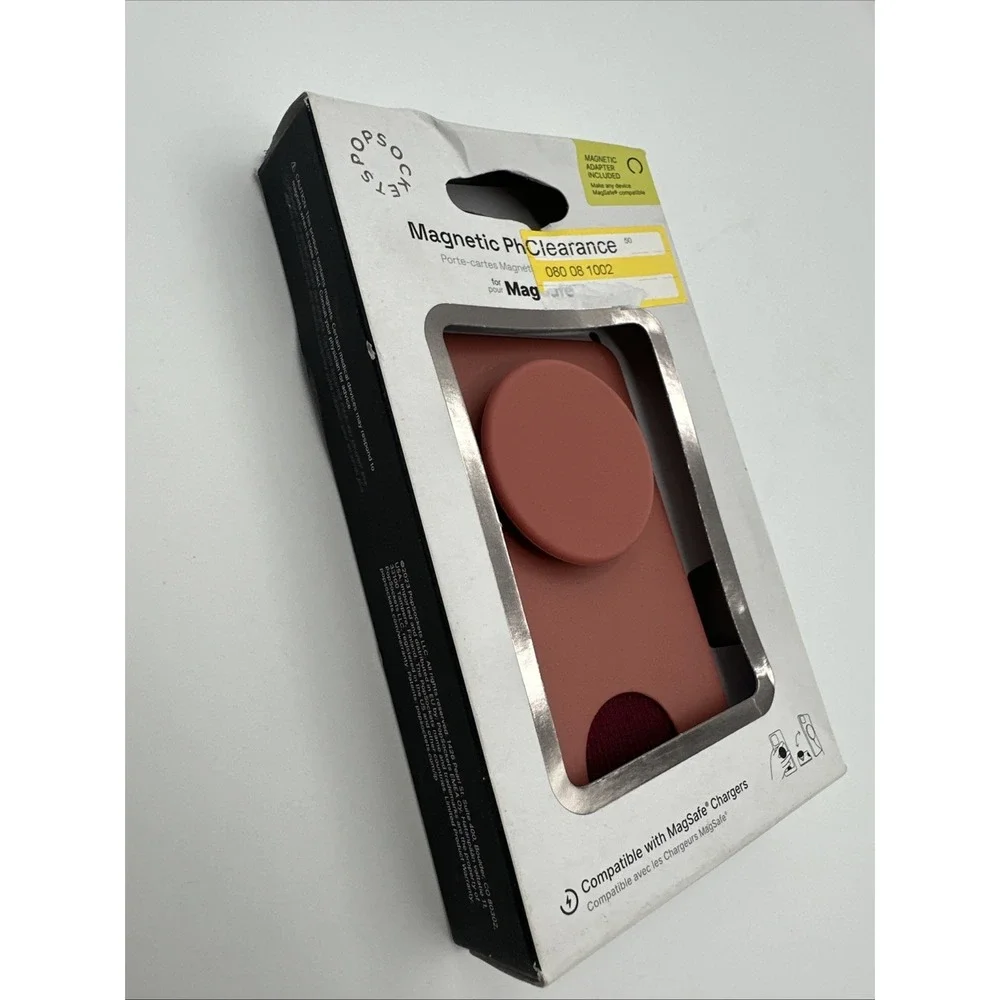 K1-O PopSockets Magnetic Wallet with Grip & MagSafe Adapter Ring Included - Clay